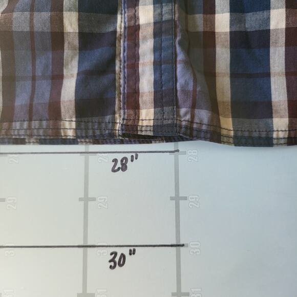 HippyTree Surf & Stone Shirt Mens M Blue Plaid Short Sleeve Button Up Outdoor - Picture 9 of 9